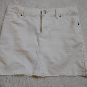 white jean skirt